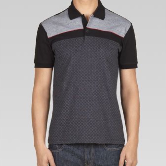 Gucci Logo Diamante Web Contrast Slim Polo Shirt